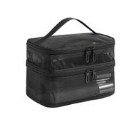 Foldable Meshes Cosmetic Storage Bag Spacious Two Layer Organizing Makeup Brushes Skincare Products Travel Breathable Toiletry Storage Bag