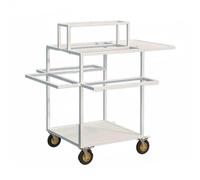 Foldable Metal Flower Stand with Storage Rack for Balcony