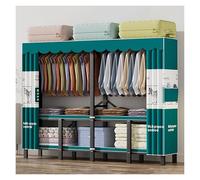 Foldable Metal Garment Rack - Heavy Duty Portable Wardrobe for Hanging Clothes, Freestanding Armoire for Home or Office Storage