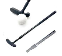 Foldable Metal Head Scalable Classic Double Side Two Way Mini Golf Putter 23" to 35" Adjustable Length for Adult & Junior Golf Putter for Right or Left Handed