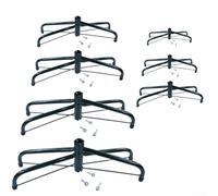 Foldable metal tripod base stand for artificial Christmas trees 4 6 feet tall, supports center poles up to 1 25 inch diameter with 3 screws for firm fixing (A)