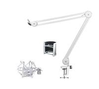 Foldable Mic Boom All Metal Microphone Arm Stand Holder With/without Shockproof Mount For Podcasters And Streamers Spring Loaded Suspension