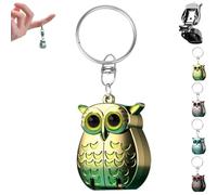 Foldable Mini Nail Clippers, Portable Ultra Sharp Owl Keychain Nail Clipper with Nail File, Stainless Steel Small Nail Trimmers, Keychain Accessories for Travel (Gold)