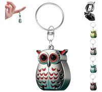 Foldable Mini Nail Clippers, Portable Ultra Sharp Owl Keychain Nail Clipper with Nail File, Stainless Steel Small Nail Trimmers, Keychain Accessories for Travel (Silver)