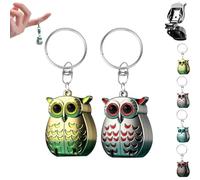 Foldable Mini Nail Clippers, Portable Ultra Sharp Owl Keychain Nail Clipper with Nail File, Stainless Steel Small Nail Trimmers, Keychain Accessories for Travel (Gold+Silver)