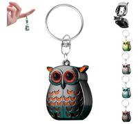 Foldable Mini Nail Clippers, Portable Ultra Sharp Owl Keychain Nail Clipper with Nail File, Stainless Steel Small Nail Trimmers, Keychain Accessories for Travel (Black)
