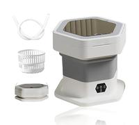 Foldable Mini Washing Machine 10L - Portable Mini Travel Washing Machine with 3 Wash Modes, Timer, Drainage & Spin-Dry Basket - Compact, Quiet & IPX4 Waterproof - for Underwear and Baby Clothes