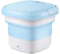Foldable Mini Washing Machine Makeup Full-Automatic Camping Washing Machine For Travel Camping Apartment Dormitory,Blue