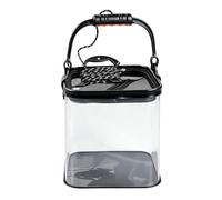 Foldable Minnow Bucket, With Transparent Leakproof Design, 20x20x20cm, Fishing Bait Storage Container, Portable Live Fish Bucket, For Fishing Trips Shore Boat River Lake Outdoor Use