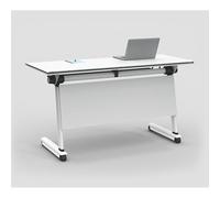 Foldable Mobile Conference Table with Lockable Wheels - Rectangular Design - Ideal for Dynamic Meetings Seminars and Training - 160 x 40.6 x 76.2 cm - Perfect for Office Use