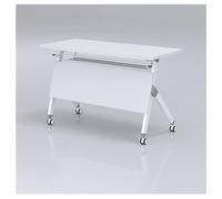 Foldable Mobile Conference Table with Wheels Flip Top Training Desk for Office Classroom & Meeting Set of 6 120x60x75cm Space-Saving & Portable Design