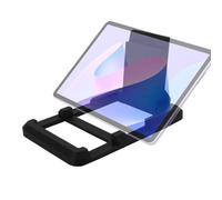 Foldable mobile phone holder - desk holder for smartphones and tablets with shelf and dock|Versatile compact travel and office accessories for the kitchen, the dining table and for versatility you