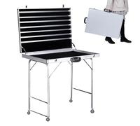 Foldable Mobile Vendor Cart - Aluminum Jewelry Display Case with Waterproof Suitcase for Night Market, Easy Transport and Setup for Jewelry Stalls, 2 Packs