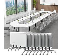 Foldable Modular Training Desk Modern Conference Table for Meetings Seminars & Workshops Available in 1/2/4/6/8 Packs Flip Top Large Mobile Design