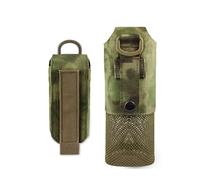 Foldable Molle Water Bottle Pouch, Lightweight Tactical Dump Bag Drawstring Open Top Mesh Pouches, Micro Compact Roll Up Recovery Tool Pack EDC Drop Net Storage Belt(FG)
