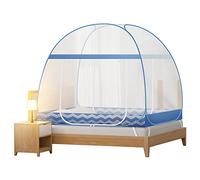 Foldable Mosquito Net Bed Canopy,Portable Travel Mosquito Net,Pop up Camping Tent Netting,with Bottom Anti Mosquito Bites,for Single/Double Bed (W180*L195*H150cm)
