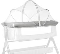 Foldable Mosquito Net for Babies Crib to Keep Insects/Bugs/Cats Out,Baby Mosquito Net with Noiseless Zipper for beds,Safety Net with Breathable Mesh Holes for Toddler Bassinet/Crib(White)