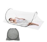 Foldable Mosquito Net, Travel Mosquito Net, 200*100*70CM Ultra Light Pop-up Mosquito Nets, Adjustable with bottom zipper, Easy to Stow Easy to Installfor Family Kindergarten Travelling Camping, Black