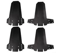 Foldable Mountain for Bike Mudguards for Dh Off-Road Bikes - Front and Rear Fenders Having 3-Directional Inward-Folded Baffles Pp Fabric 2-Pair Set (Black/Grey Blue Flower)(Black)