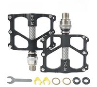 Foldable MTB Pedals 3 Bearing System for Storage | Strategic anti-slip pins, wide platform for surface, all-weather grip, 117x98mm size, for durable alloy
