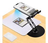 Foldable MTG Trading Card Scanner Stand,Carbon Steel Phone Holder Includes 50 Standard Size Card Sleeves and Scanning Pad,Ideal for Quickly Scan and Price Check,Available for ManaBox