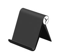 Foldable multi-position adjustable tablet/smartphone table stand - black