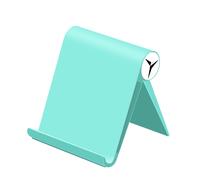 Foldable multi-position adjustable tablet/smartphone table stand - Turquoise