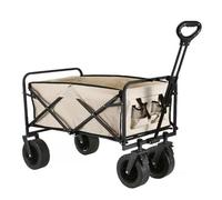 Foldable Multi-Purpose Utili Cart with All-Terrain Wheels & Adjustable Handle - Portable Handcart for Camping Beach Shopping & Outdoor Activities