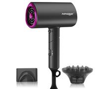 Foldable Multi-Speed Portable Hair Dryer Obasyhig Grey One Size