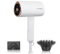 Foldable Multi-Speed Portable Hair Dryer Obasyhig White One Size