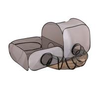 Foldable MultiFunctional Cats Tent With Expandable Play Tunnel Convertible To Portable Pet Carriers For Outdoor Travel Use SunProof Pet Travel Cage