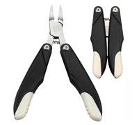 Foldable Nail Scissors Tough Hard Toe Nails Clipper Remover Nail File 3 in 1 Manicure Tools Ingrown Nail Trimmer,Black