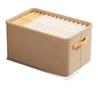 Foldable Non Woven Fabric Storage Box With Steel Frame For Clothes Organizer Khaki Large Capacity Bin For Closet Shelf Bedroom Home Organization 2 Pack Set(C)