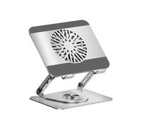 Foldable Notebook Stand with Removable Cooling Fan Sturdy Carbon Steel Construction for Work and Gaming Modifiable Laptop Stand