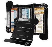 Foldable Nursing Clipboard Aluminum 3 Layers Clipboard with Nursing Edition Cheat Sheets Portable Lightweight Folding Pocket Size Notepad for Nurses Students Doctors(black)