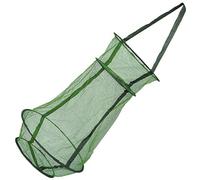 Foldable Nylon Fish Basket Net with Drawstring for Pond Fishing | Close Mesh Design, Easy Lifting and Cleaning, Green Finish, Helps Keep Eels and Minnows Contained