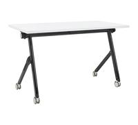 Foldable Office Desk BENDI White 120 cm 60 cm with Wheels