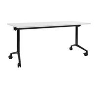 Foldable Office Desk CAVI White 160 cm 60 cm with Wheels