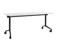 Foldable Office Desk CAVI White 180 cm 60 cm with Wheels