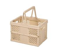 Foldable Organizer Basket Stacking Organizer Box Clutter Storage Box For Makeup Holder Portable Grocery Basket Desk Holder