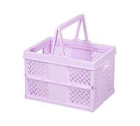 Foldable Organizer Basket Stacking Organizer Box Clutter Storage Box For Makeup Holder Portable Grocery Basket Desk Holder