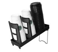 Foldable Organizer Cup holder Lid dispenser, Cup Storage Organizer Suitable For lounge Countertop Coffee Station bar Restaurant Cup Organization Mobile Coffee trailer Coffee Shop (Single row 1PCS)