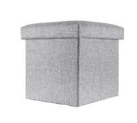 Foldable Ottoman 30x30x30 cm Seat Cube Storage Box Storage Space Foot Stool