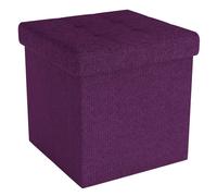 Foldable Ottoman 30x30x30 cm Seat Cube Storage Box Storage Space Foot Stool