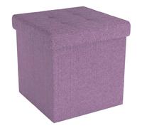 Foldable Ottoman 30x30x30 cm Seat Cube Storage Box Storage Space Foot Stool