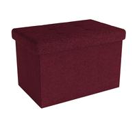 Foldable Ottoman 49x30x30 cm Seat Cube Storage Box Storage Space Foot Stool