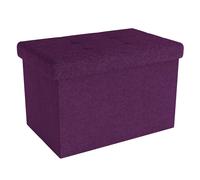 Foldable Ottoman 49x30x30 cm Seat Cube Storage Box Storage Space Foot Stool