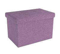 Foldable Ottoman 49x30x30 cm Seat Cube Storage Box Storage Space Foot Stool
