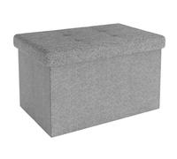 Foldable Ottoman 49x30x30 cm Seat Cube Storage Box Storage Space Foot Stool