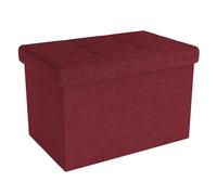 Foldable Ottoman 49x30x30 cm Seat Cube Storage Box Storage Space Foot Stool